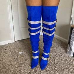Thigh High Rhinestone Boots