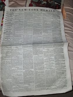 Antique New York News Papers
