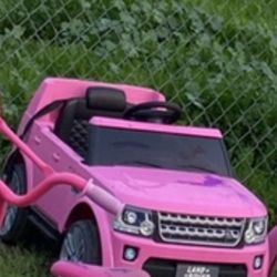 Pink Land Rover