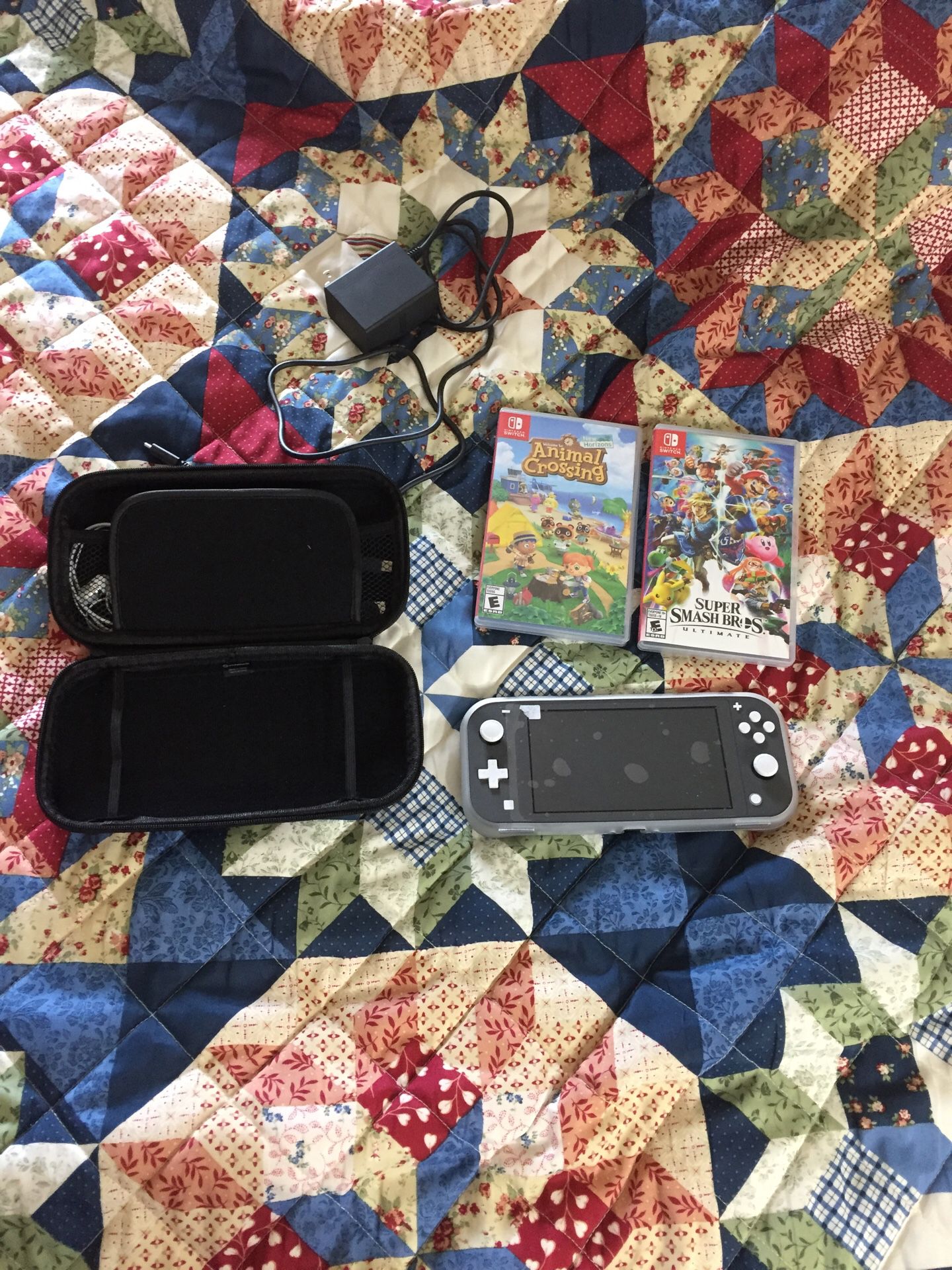 Nintendo Switch Lite Bundle Pack - Includes 2 Games, Travel Case, and Charger