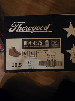 Size 10.5 Men's Thorogood 6" Steel Toe Boots (U.S.A.) (contact info removed)