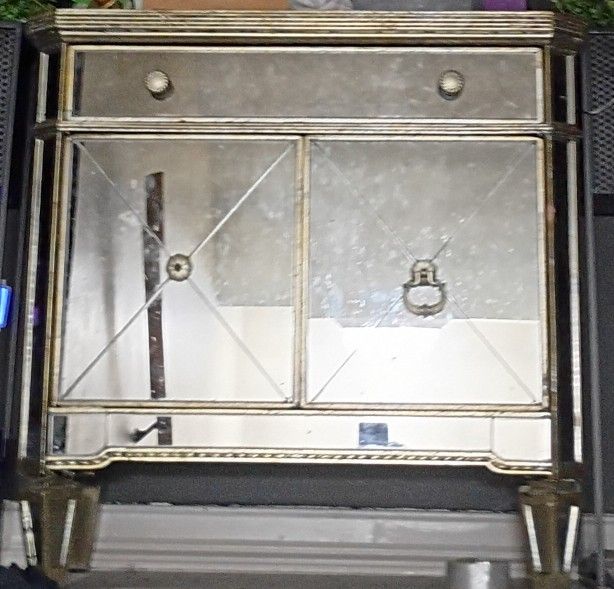 Mirrored Night Stand (Great Condition)