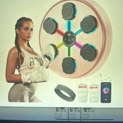 NEW Music Boxing Machine. Boxing Music Workout Machine for Adults Women Kids, Smart Bluetooth Boxing Music Trainer, Wall Mounted Musical Punching Pad