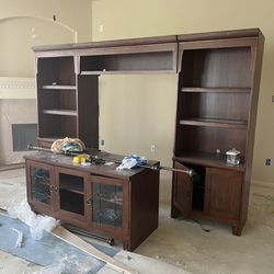Entertainment Center, TV Stand, Dresser, Leather Couch