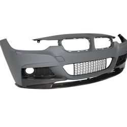 For BMW F30 M-SPORT STYLE BUMPER w/o PDC+ Performance Type 3Pcs gloss black Front Lip