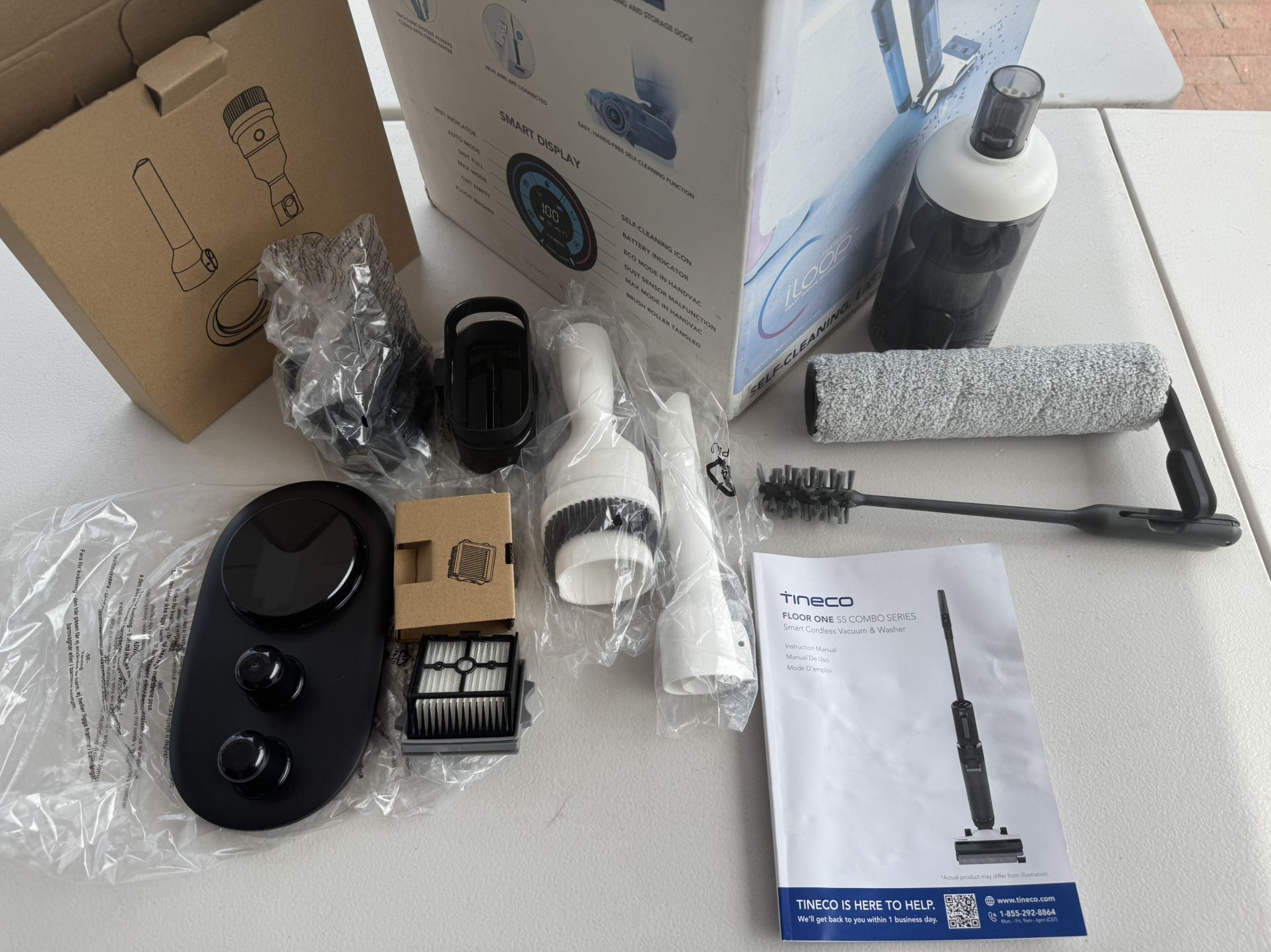 Tineco Floor One S5 Vacuum Cleaner Brush, Filter, Attachments, Dust Bin, Holder Accessories