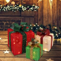 3PCS Christmas Lighted Gift Boxes(CH066)