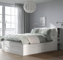 IKEA BRIMNES White King Bedframe