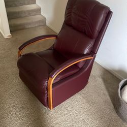 Red Leather Lazy Boy
