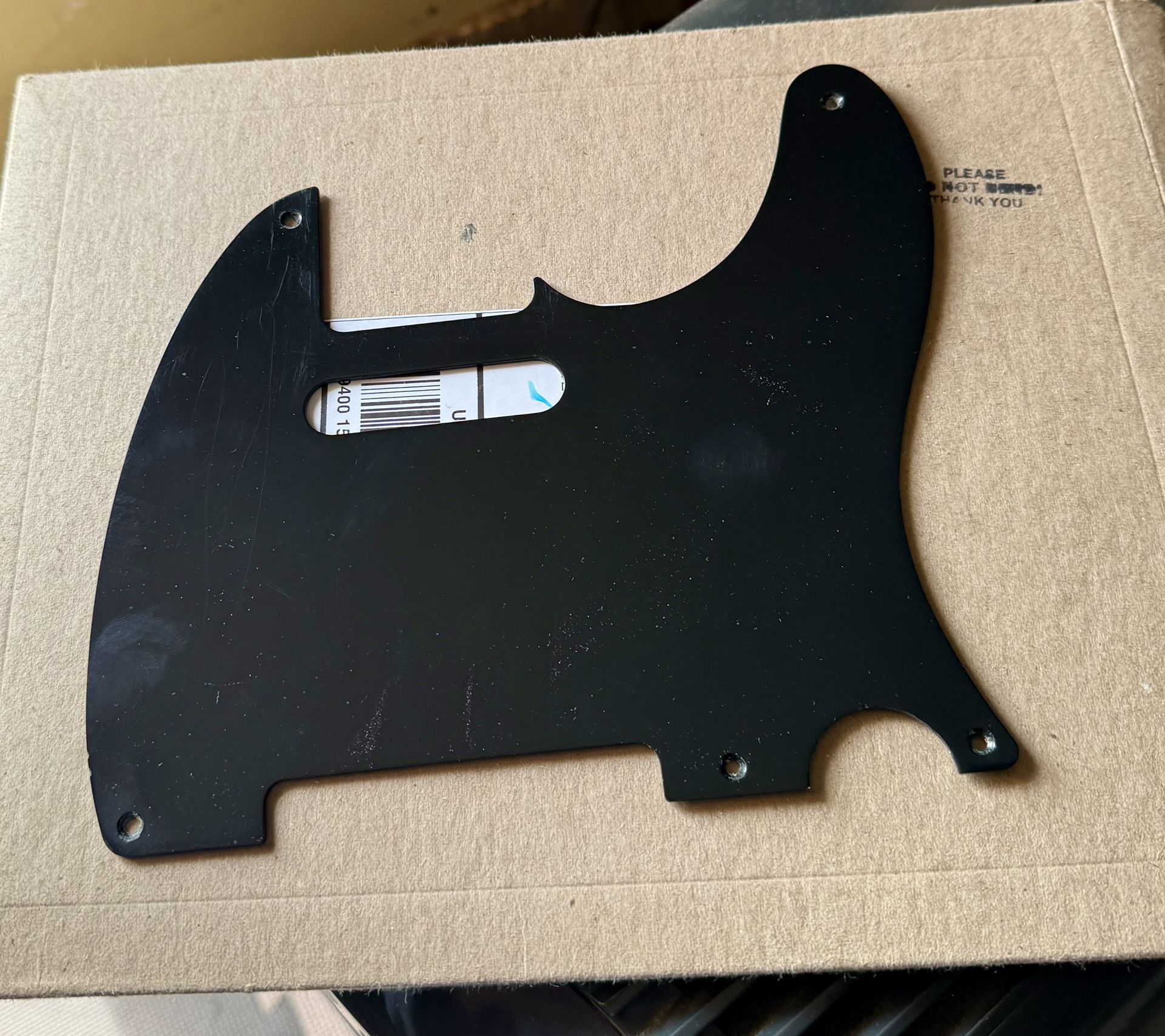 Tele Pick Guard Black 5 Screw Hole