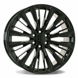 24X10 EXTREME OE 6x139.7 GM REP C CB ALL GLOSS BLACK WHEELS - 48 IN STOCK