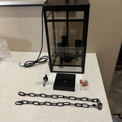 NIB- Outdoor Farmhouse Black Entry Chandelier