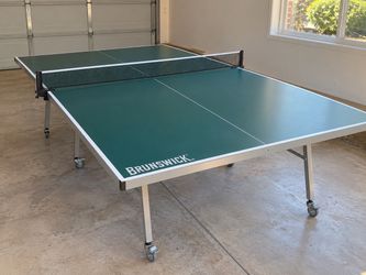 Brunswick Folding Ping Pong Table with Wheels