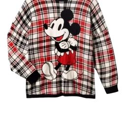  Mickey Mouse Plaid Spirit Jersey sweater Disneyland pullover Sweater size 2xl