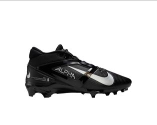 Nike Alpha Menace 4 Pro 'Black Metallic Silver' Cleats