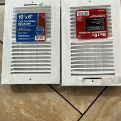 10”x6” Ceiling/Wall 2way Registers 