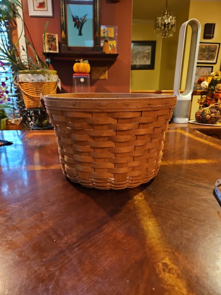 Longaberger Basket 13 Across 8 1/2 Tall