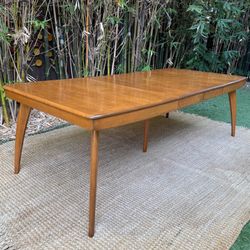 Restored Mid-Century Heywood Wakefield Extendable Dining Table