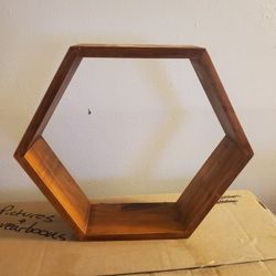 Hexagon Wooden Shelf 