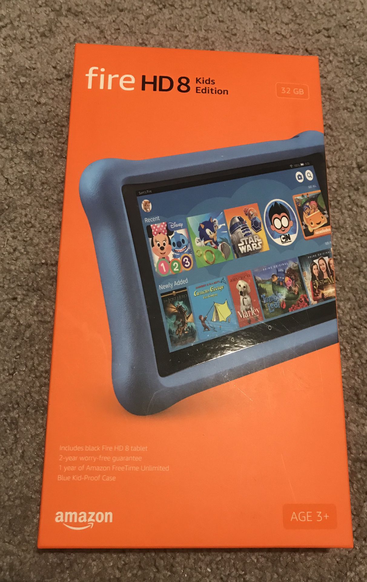 Amazon Fire HD8 Kids Edition Tablet 32GB (Blue Case) NEW