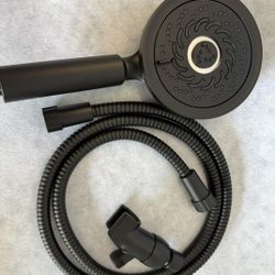 NEW SPEAKMAN SHOWER HEADS,MATTE BLSCK,5 FT. HOSE,4 SPRAY SETTINGS #VS-5000-MB-E2, (64 AVAILABLE) WAS $200 EA. NOW $40.00 EA.