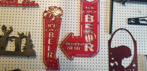 Decorative Metal Wall Art Man Cave She Shed Bar Pub Restuarant etc