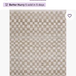 Checkered Rug 7’10”x10”