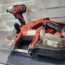 Milwaukee Band Saw And Drill Set