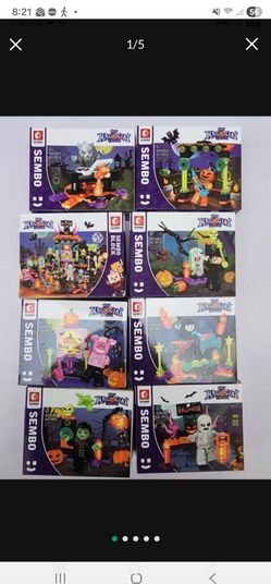 Block Halloween Mini Building Set – 8 Pack