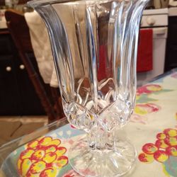 Crystal Vase 7" Flowers Vase Crystal Heavy 7"heigth 4.5" Mouth Opening