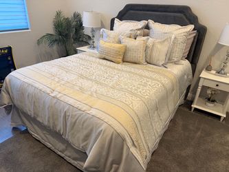 Queen bed with frame