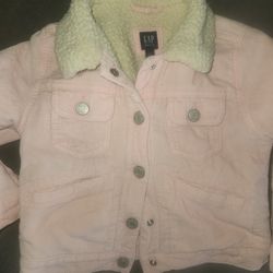 Pink Sherpa Lined Courderoy Jacket
