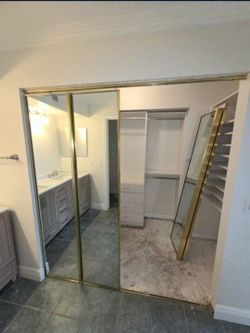 Folded 2 Closet Mirror Doors 36 x 80