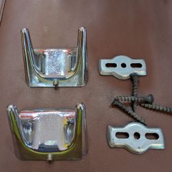 Set Of Two Chrome Robe Hooks 