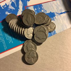 40) 1947 Nickel’s ( Circulated ) For Sale 