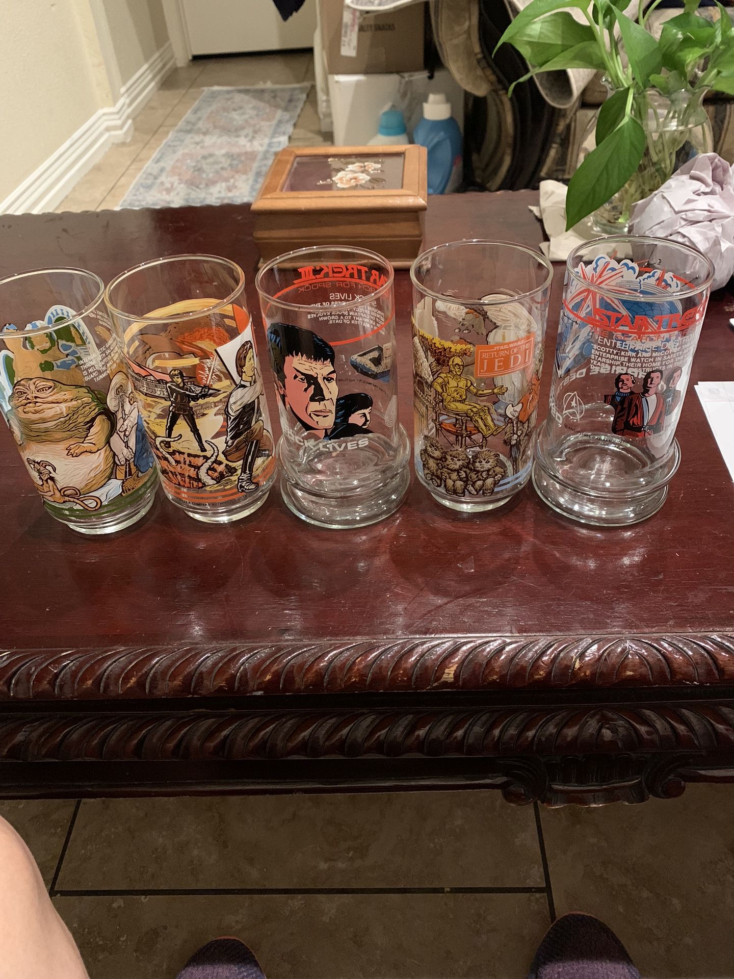 Vintage Star Wars  Collectible Glass From The  1980s.
