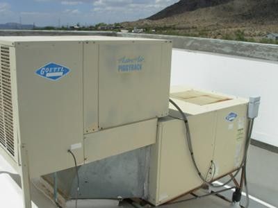 GOETTL AC PACKAGE UNIT - MODEL -HP482E and SWAMP COOLER MODEL- SIPB45