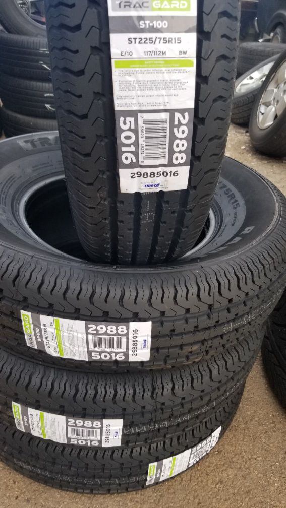 Trailer tires ST225/75/15 $90 each install include
