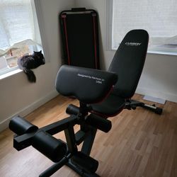 HARISON Adjustable Weight Bench for Home Gym, Foldable Workout Bench Press with Leg Extension, Flat Incline Bench,