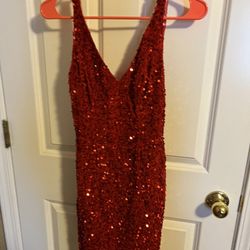 Red sparkly  dress