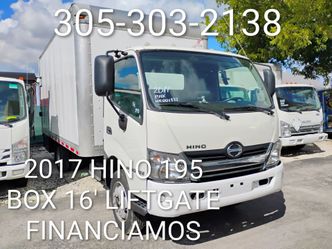 2017 HINO 195 BOX TRUCK 16' FT. LIFTGATE