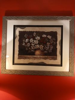 Framed Floral Picture 