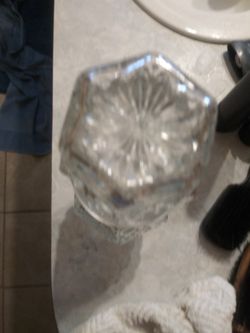 Crystal glass decanter