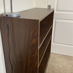 Dark wood bookcase