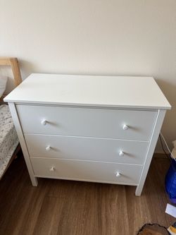 Two Identical White IKEA Dressers