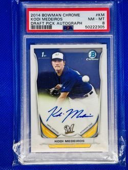 2014 Bowman Chrome Kodi Medeiros Draft Pick Autograph 