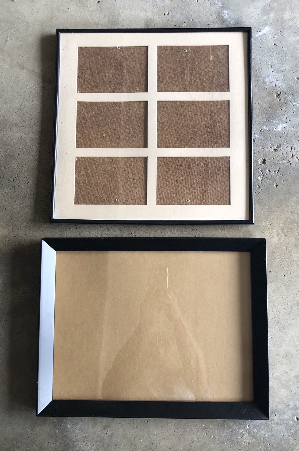 2 black picture frames