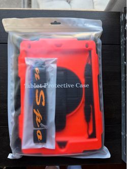 iPad 10.2” Hard Case w/ Stand Strap & Protector
