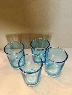 Teal/light Blue Votive Candle Holders 