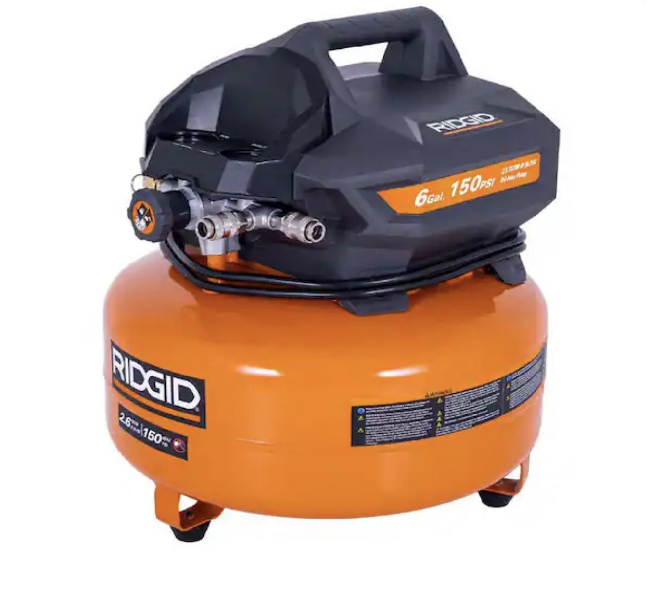 RIDGID 6 Gal. 150 PSI Portable Electric Pancake Air Compressor